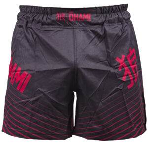 OKAMI Fight Shorts Big Kanji Schwarz