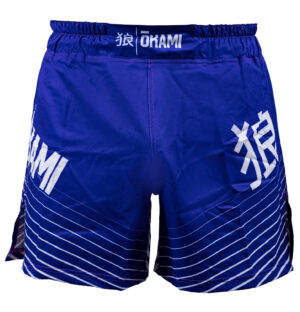 OKAMI Fight Shorts Big Kanji blau
