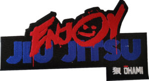 OKAMI fightgear Patch Enjoy Jiu Jitsu schwarz 20.5 x 11.5cm