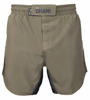 OKAMI Fight Shorts Kihon Khaki
