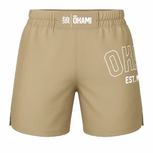 OKAMI Fightshorts Logo Sand