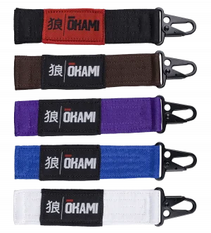 OKAMI Ranked BJJ Keychain