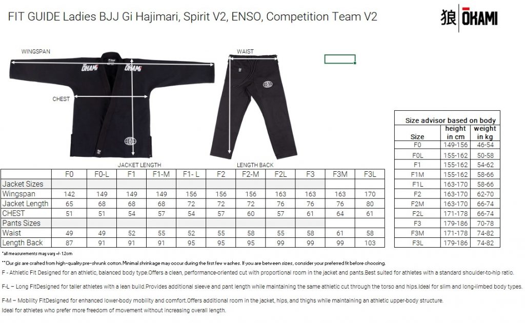 Buy OKAMI Ladies BJJ Gi Set Hajimari white - Okami Fightgear