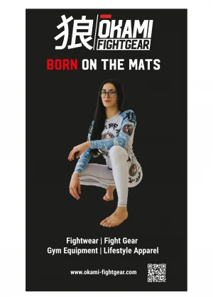 Okami Fightgear Banner Mia Montesino - Skyscraper 80 x 140cm