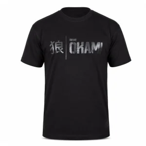 OKAMI T-Shirt Kanji Black on black