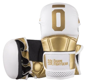 OKAMI FIGHTGEAR MMA Sparring Gloves Unity - White Gold